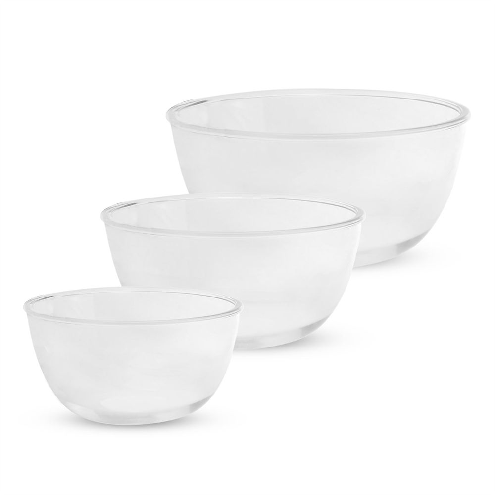 Maison & White Glass Mixing Bowls - Set of 3