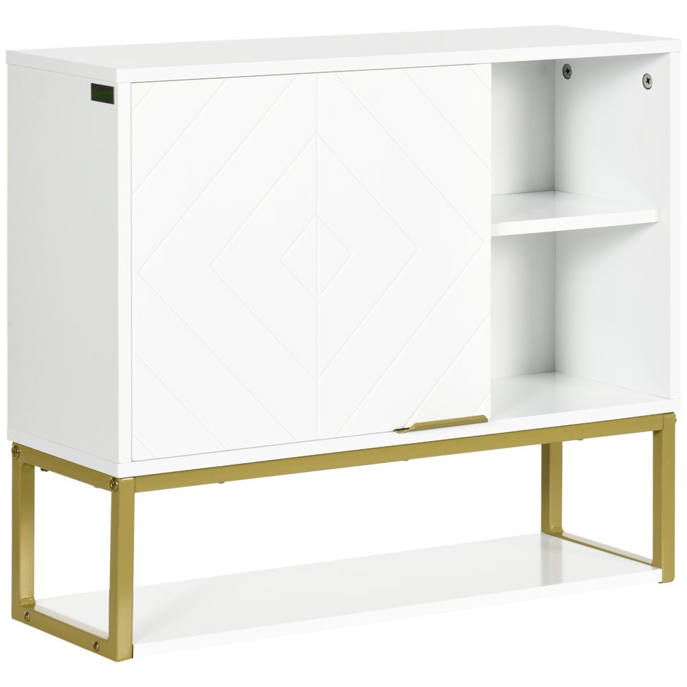 Kleankin Hanging Bathroom Cabinet with Adjustable Shelf - White
