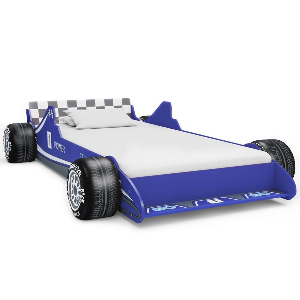Children's Blue Race Car Bed - 90cm x 200cm