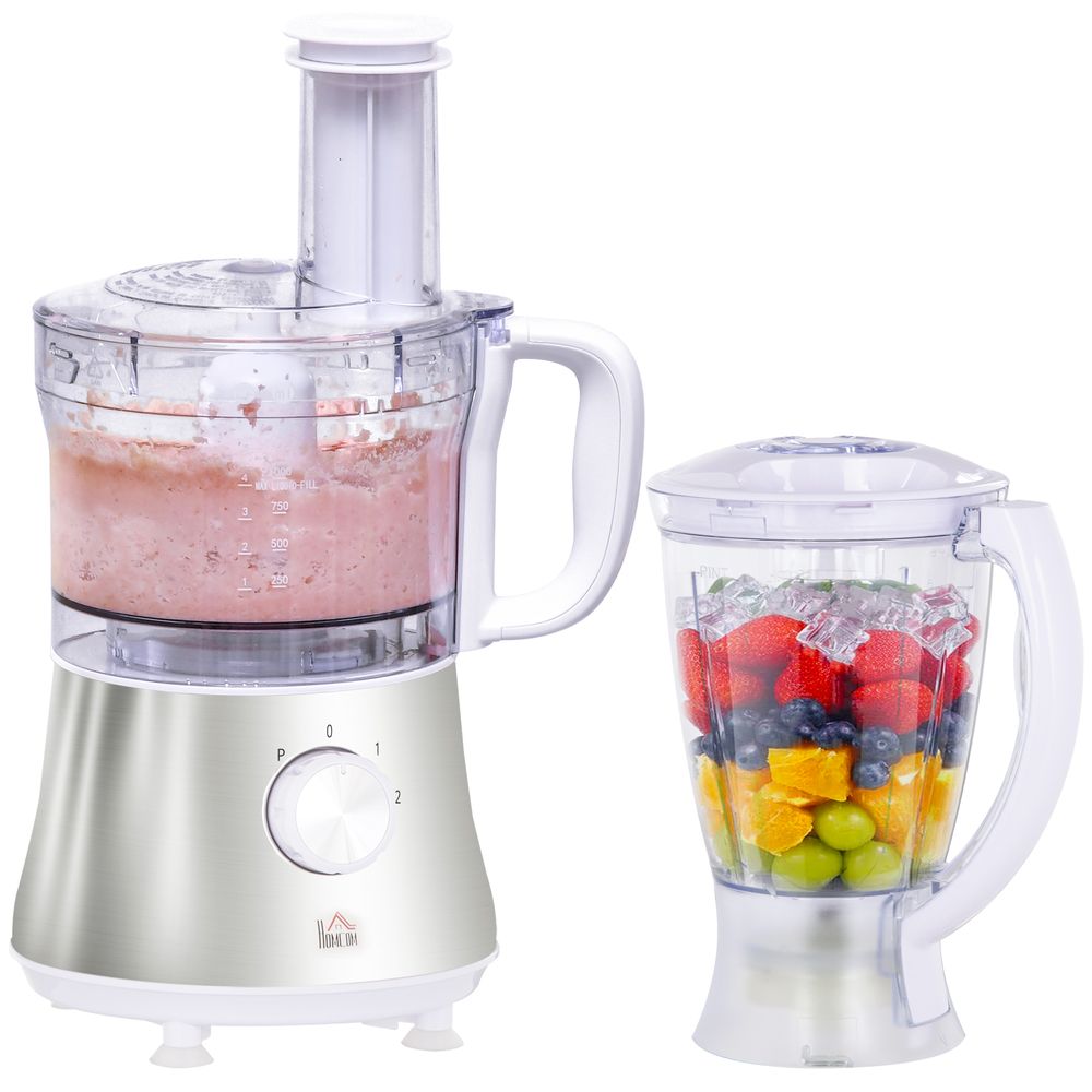 500W 1L Food Processor with 1.5L Blender Bowl & Variety of Blades