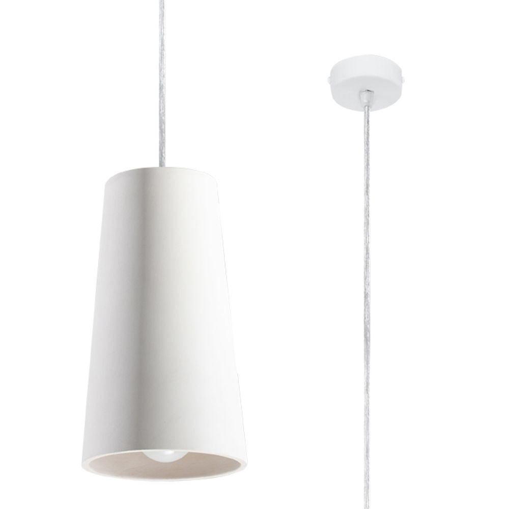 Gulcan Modern White Ceramic Pendant Light - E27