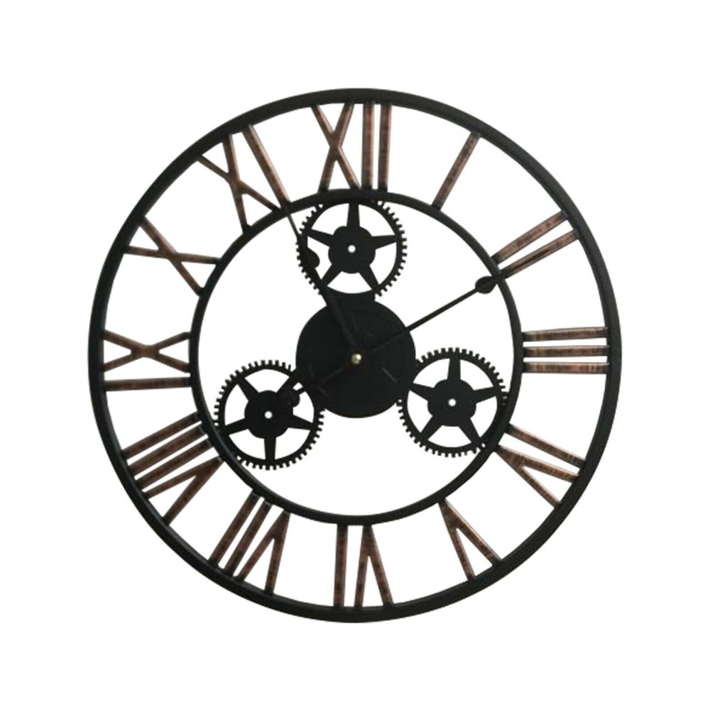 40CM Mechanism Design Wall Clock - Black & Copper