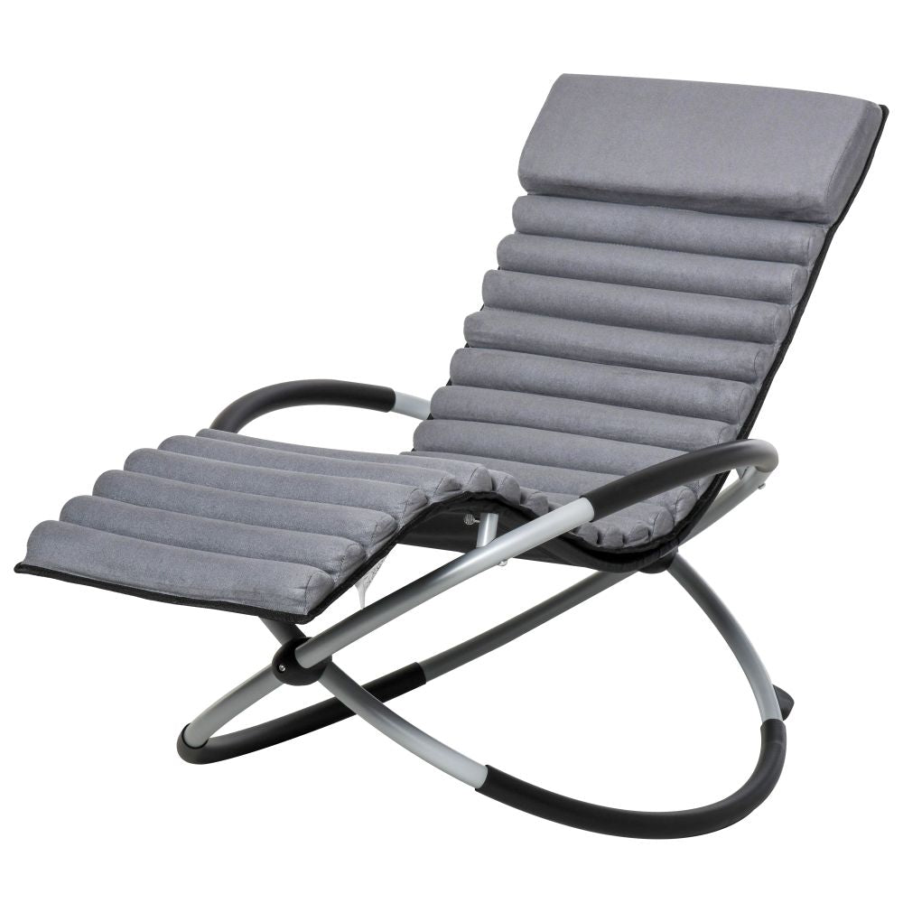 Breathable Mesh Rocking Orbital Chair - Grey