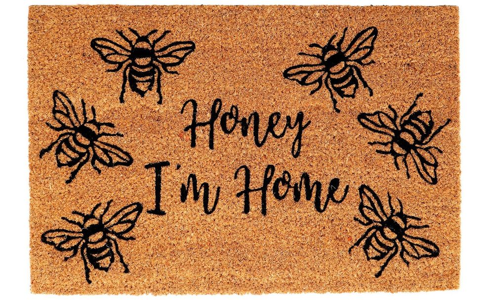 Honey I'm Home Coir Doormat - 60cm x 40cm