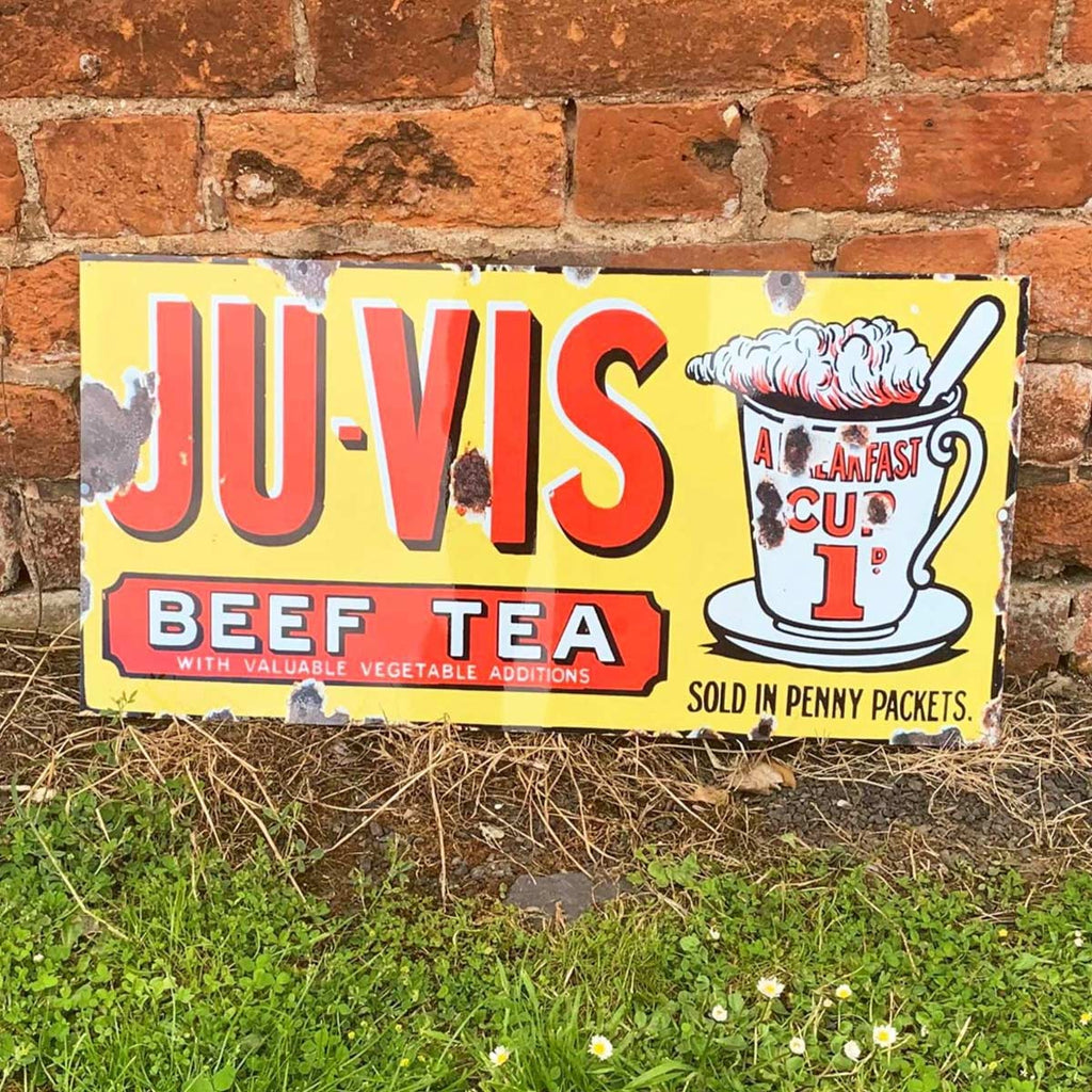 Ju-Vis Beef Tea Metal Advertising Wall Sign – Aspect Homeware