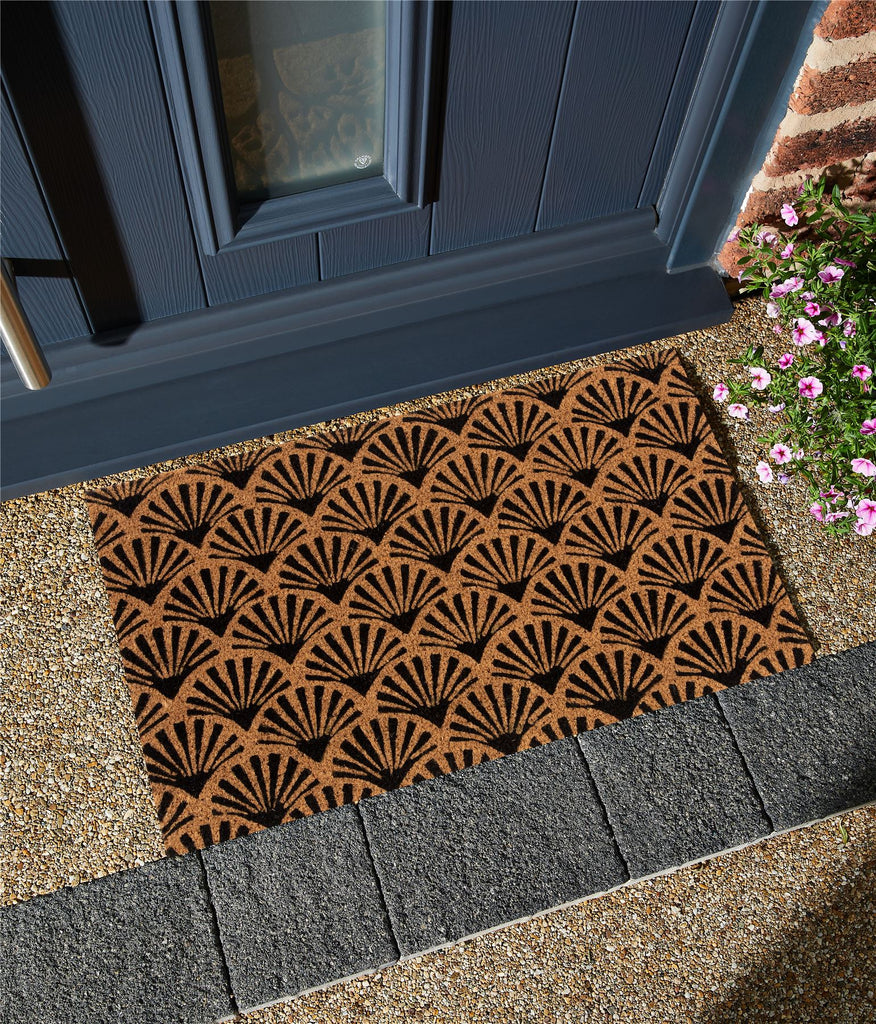 Astley Scallop Deco Outdoor Coir Door Mat 45cm x 75cm