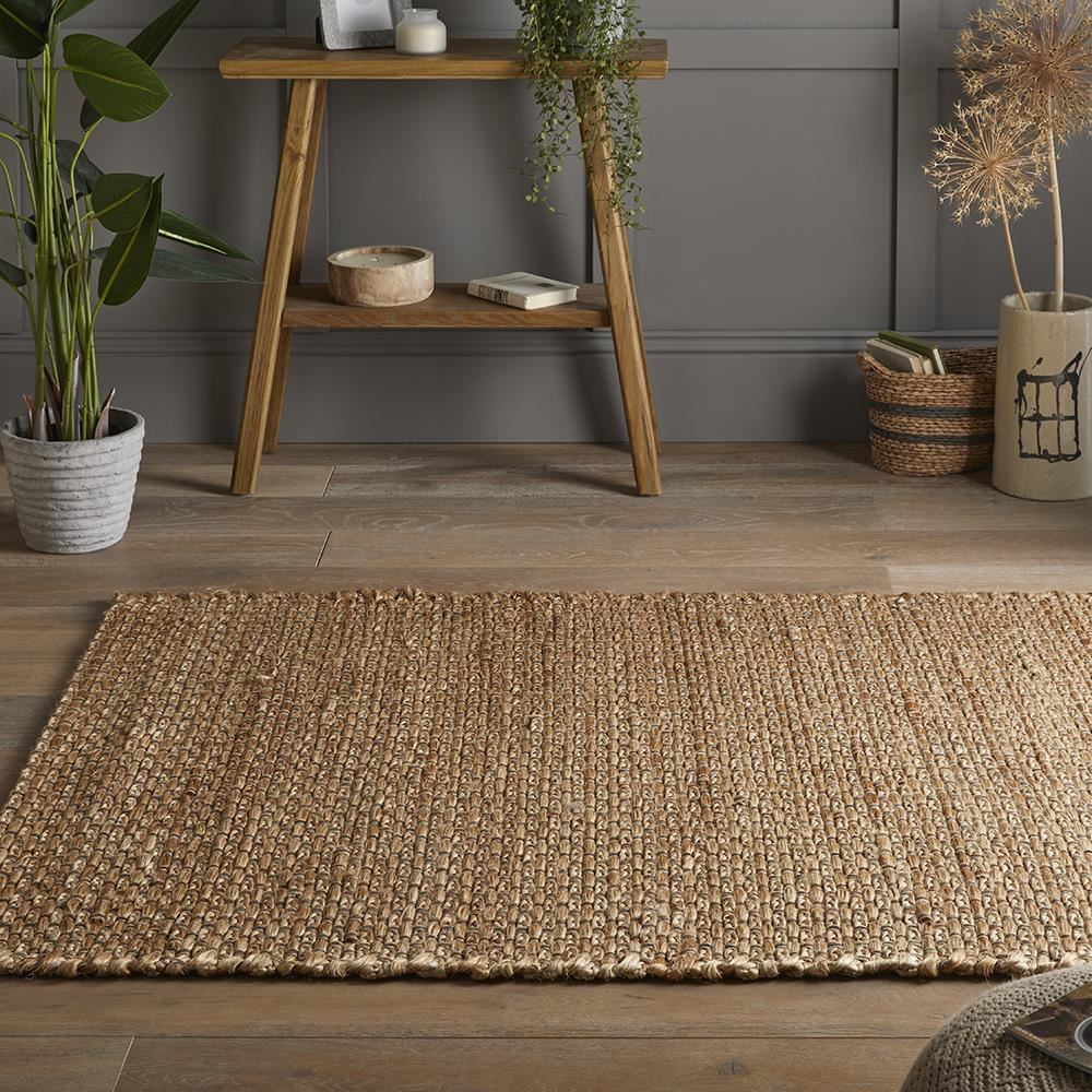 Salford Chunky Natural Jute Rug - 120cm x 170cm