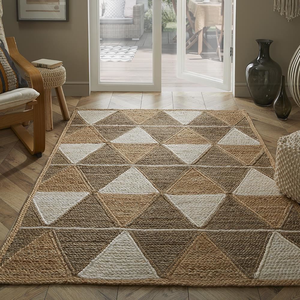 Prestbury Geometric Hand Braided Jute Rug 120cm x 170cm