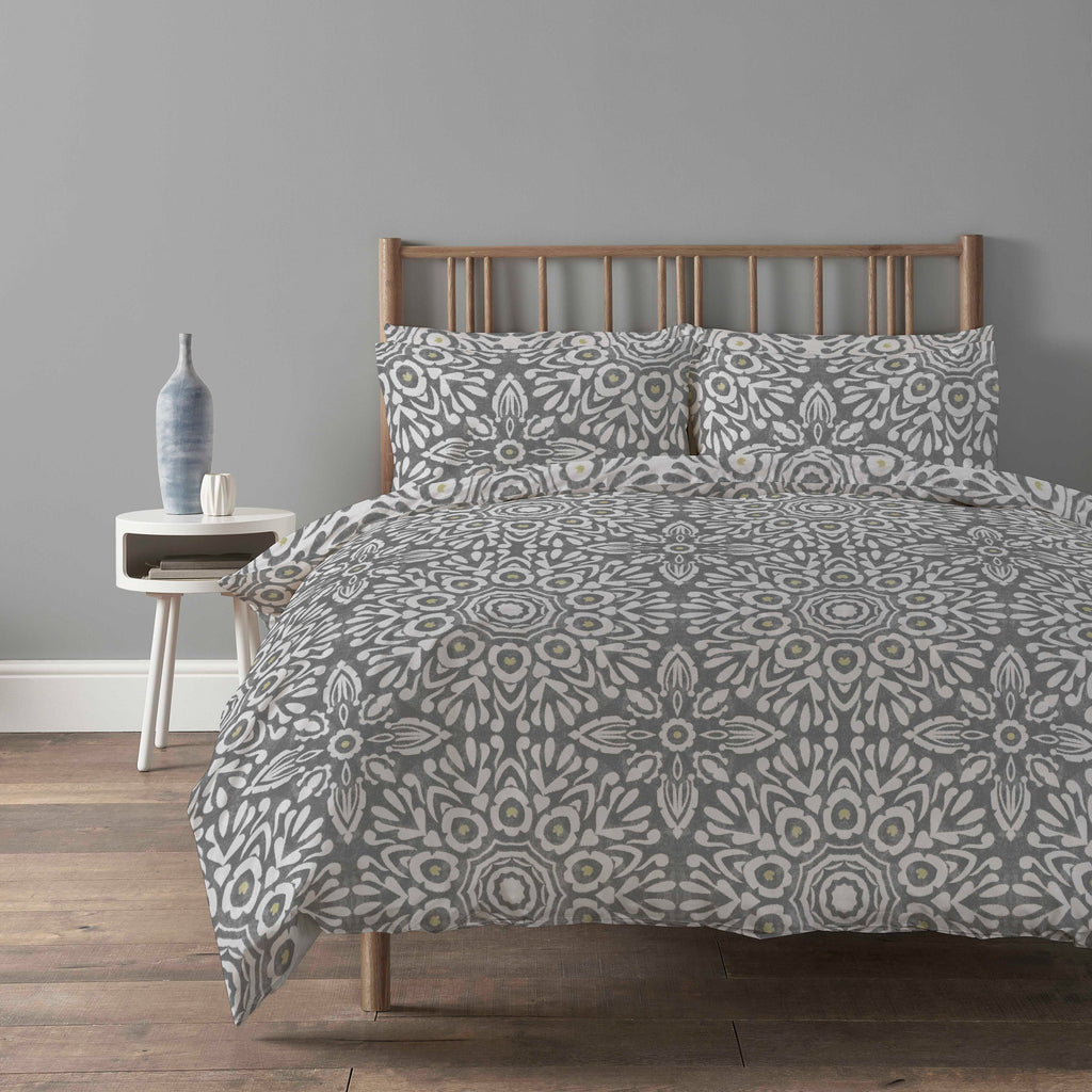 Olivia Rocco Alhambra Grey Duvet Cover & Pillowcase Set – Geometric Print