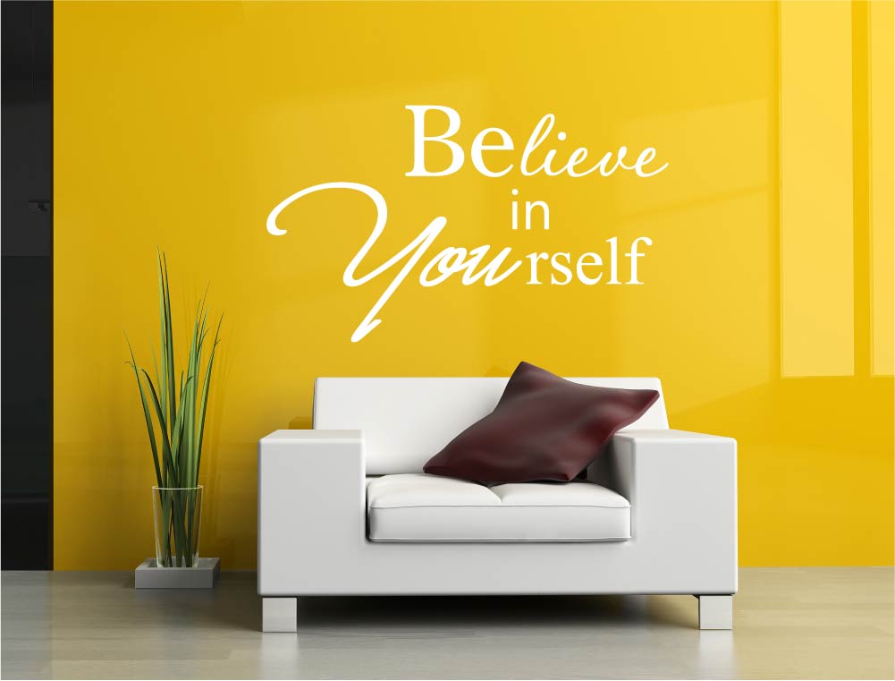 Believe in Yourself Wall Sticker – Motivational Home Décor Quote