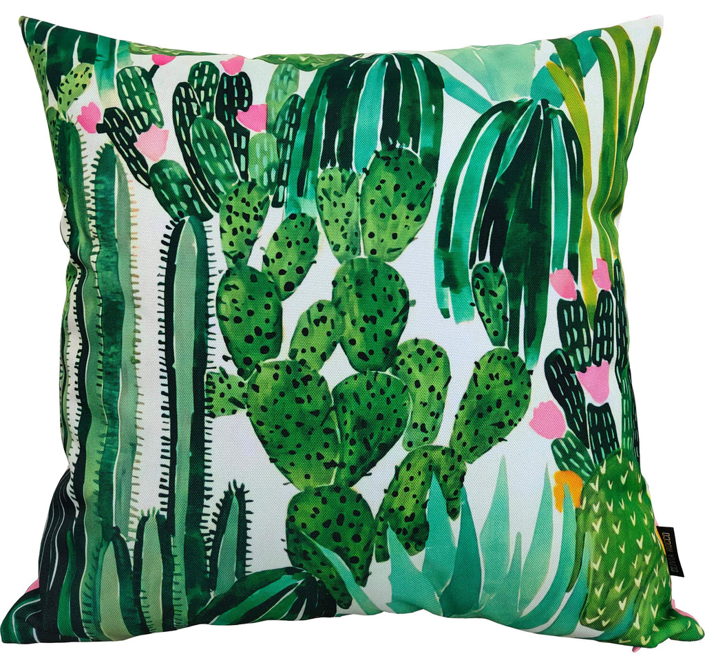 OLIVIA ROCCO Waterproof Indoor/Outdoor Cactus Cushion - 43x43cm