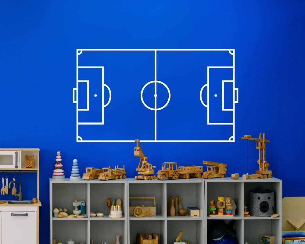 Football Pitch Wall Sticker - Transform Your Space into a Match Day Ex ...