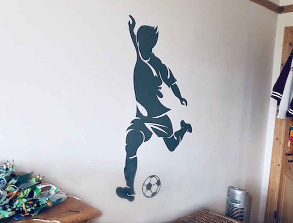 Footballer Wall Sticker - Boys Soccer Bedroom Decor