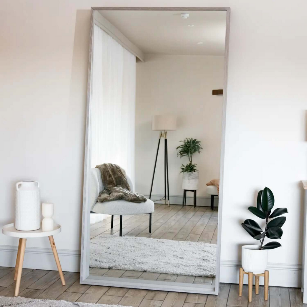 Hanaka Full Length Grey Oak Rectangle Mirror - 200cm x 100cm