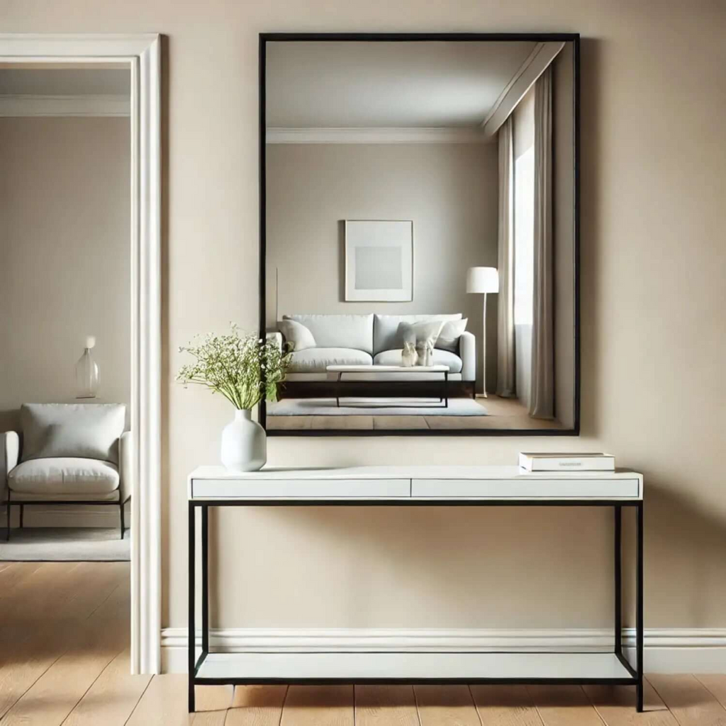 Takara Black Metal Rectangle Mirror - 120cm x 95cm