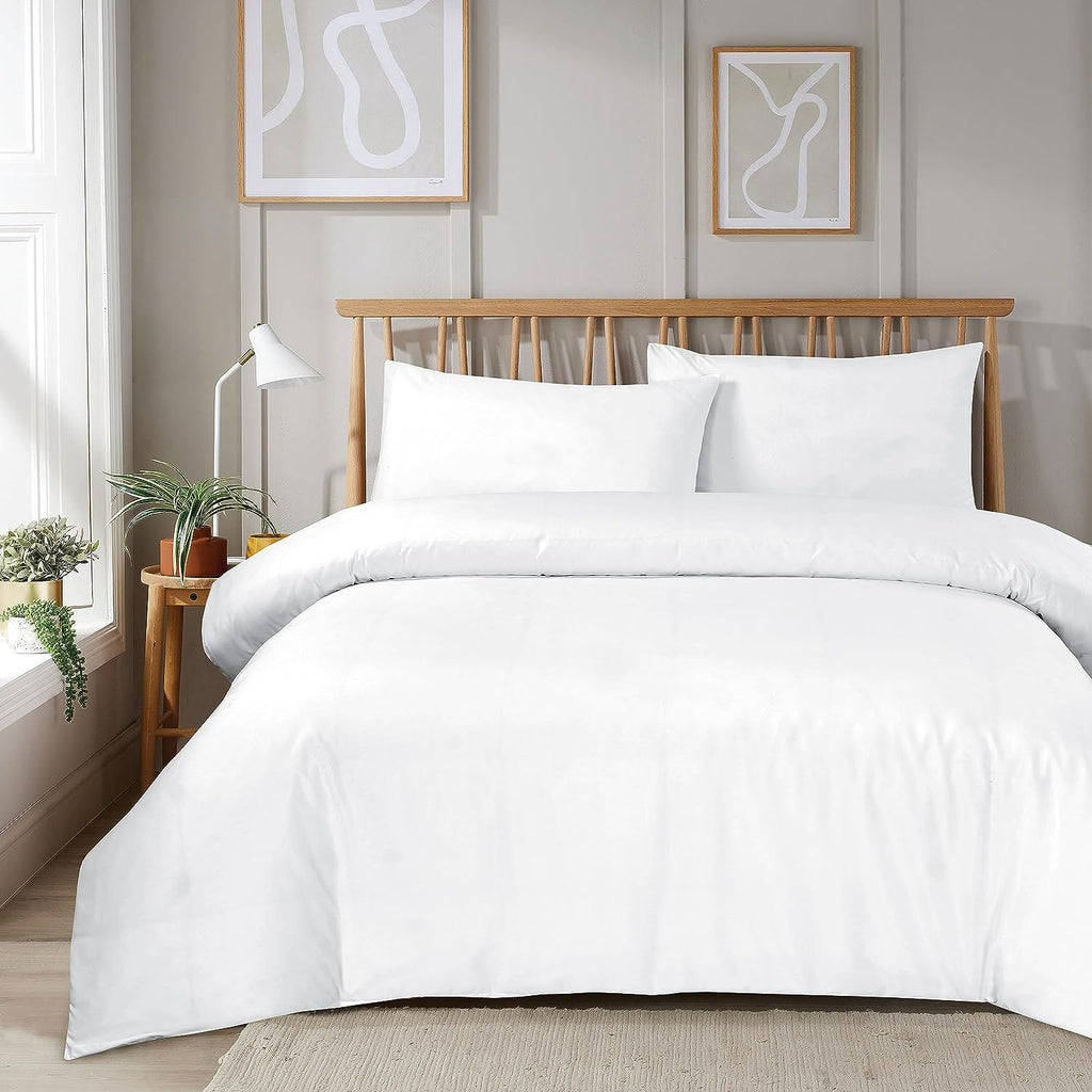 OLIVIA ROCCO Plain Dye Luxurious Duvet Set – Super Soft Bed Linen with Zipper