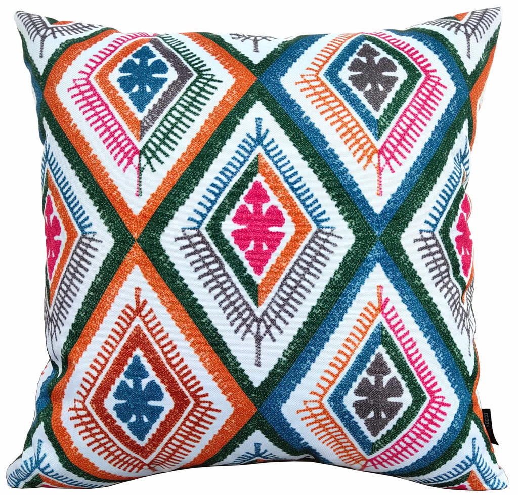 OLIVIA ROCCO Vibrant Meze Waterproof Indoor/Outdoor Cushion - 43x43cm