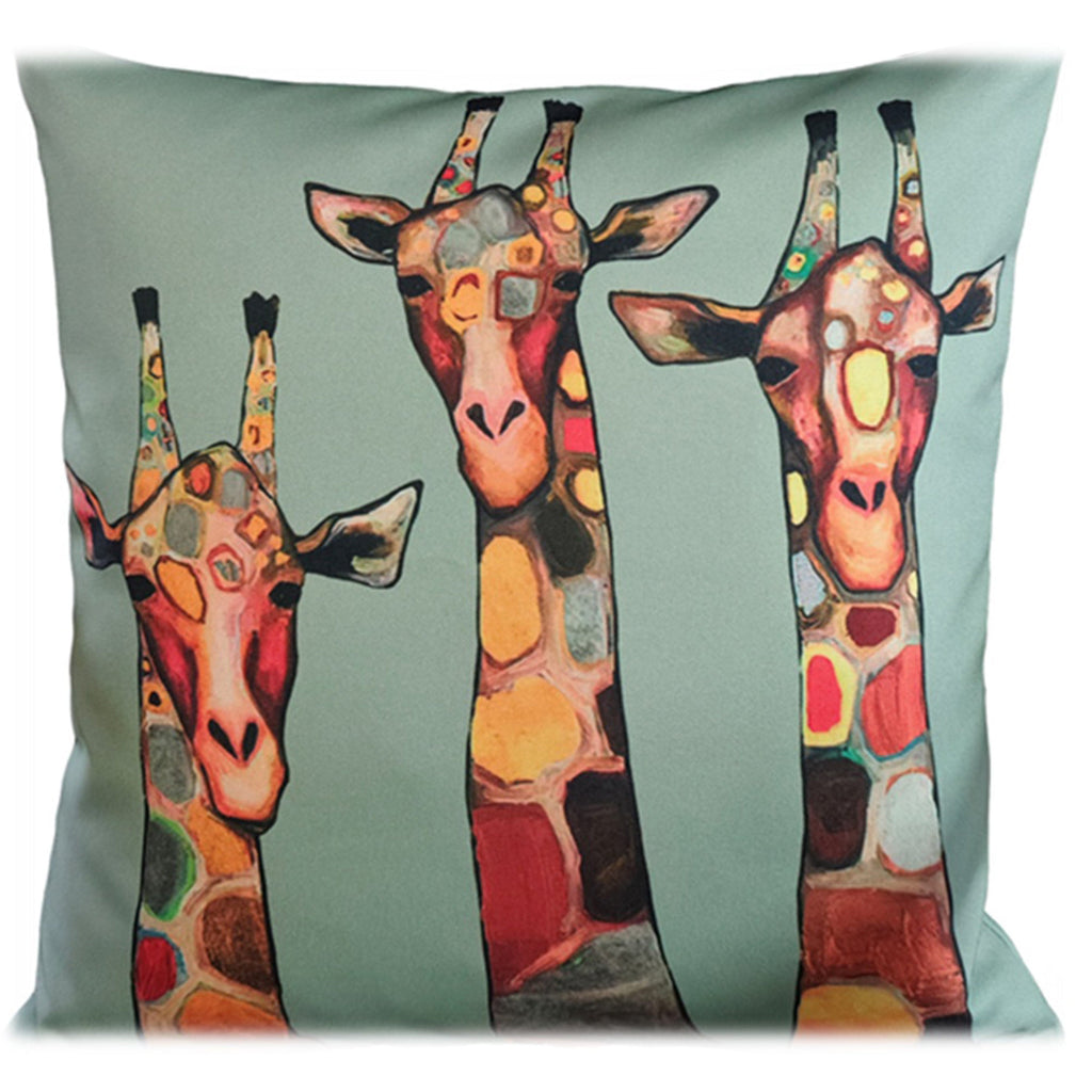 OLIVIA ROCCO Waterproof Hollowfibre Giraffe Cushions - 43x43cm