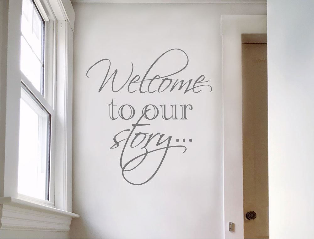 Welcome to Our Story Wall Sticker – Family Quote Vinyl Decal
