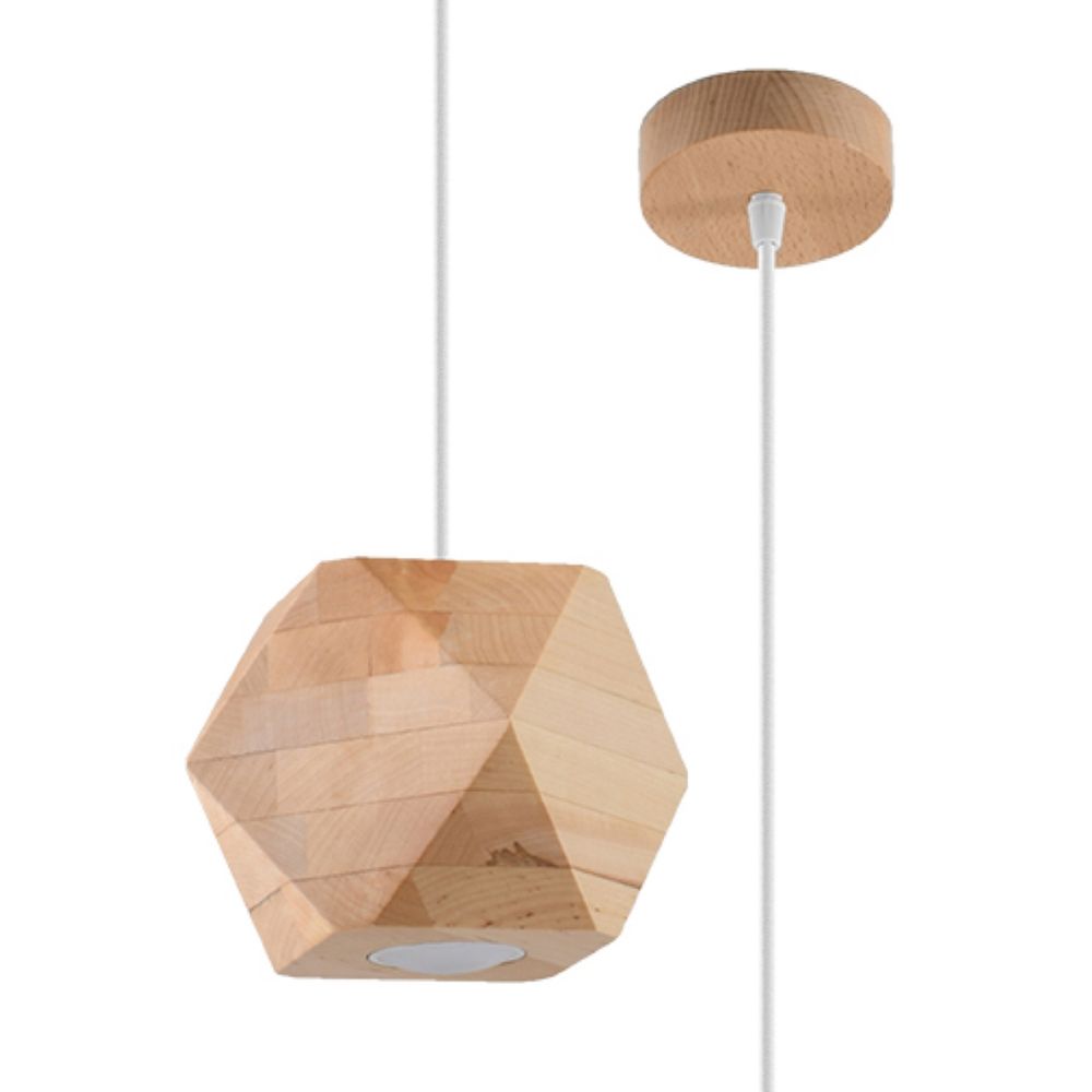 Woody Scandinavian Design Wood Pendant lamp - GU10