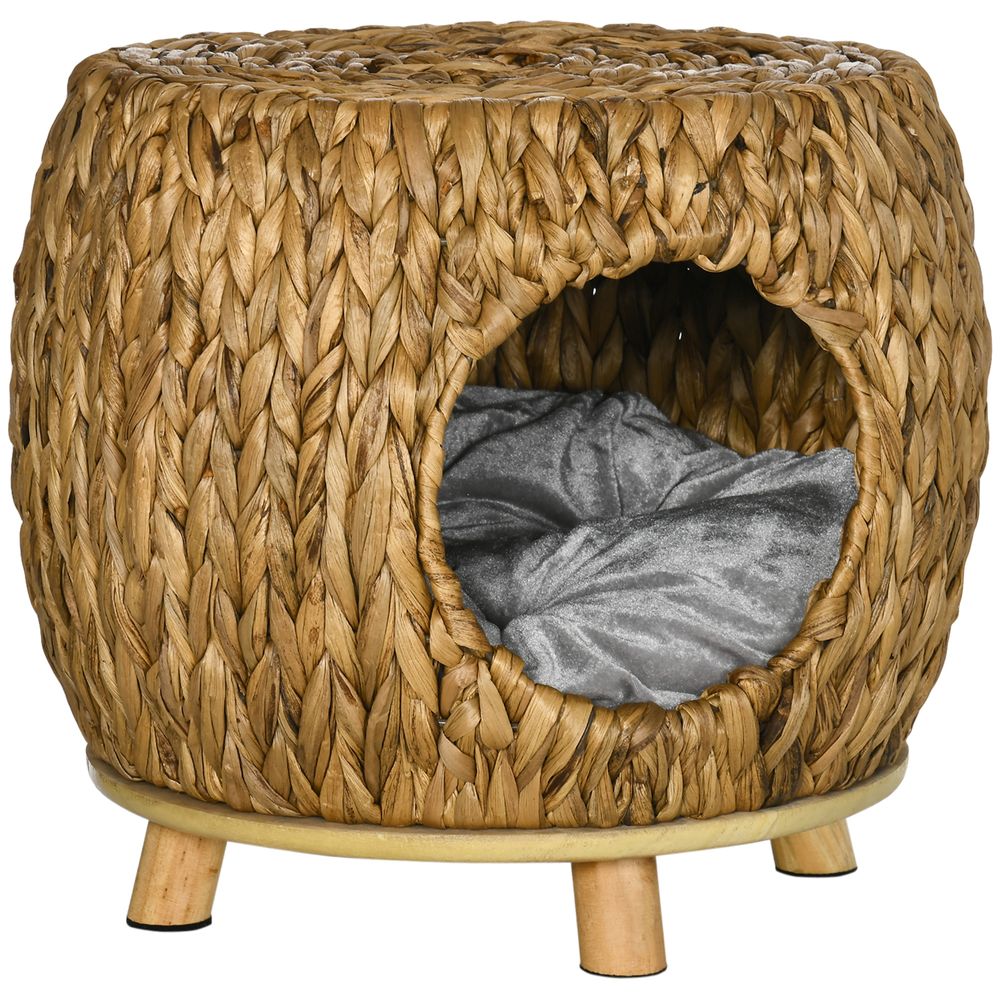 Wicker Cat House Bed Stool for Indoor and Outdoor Use