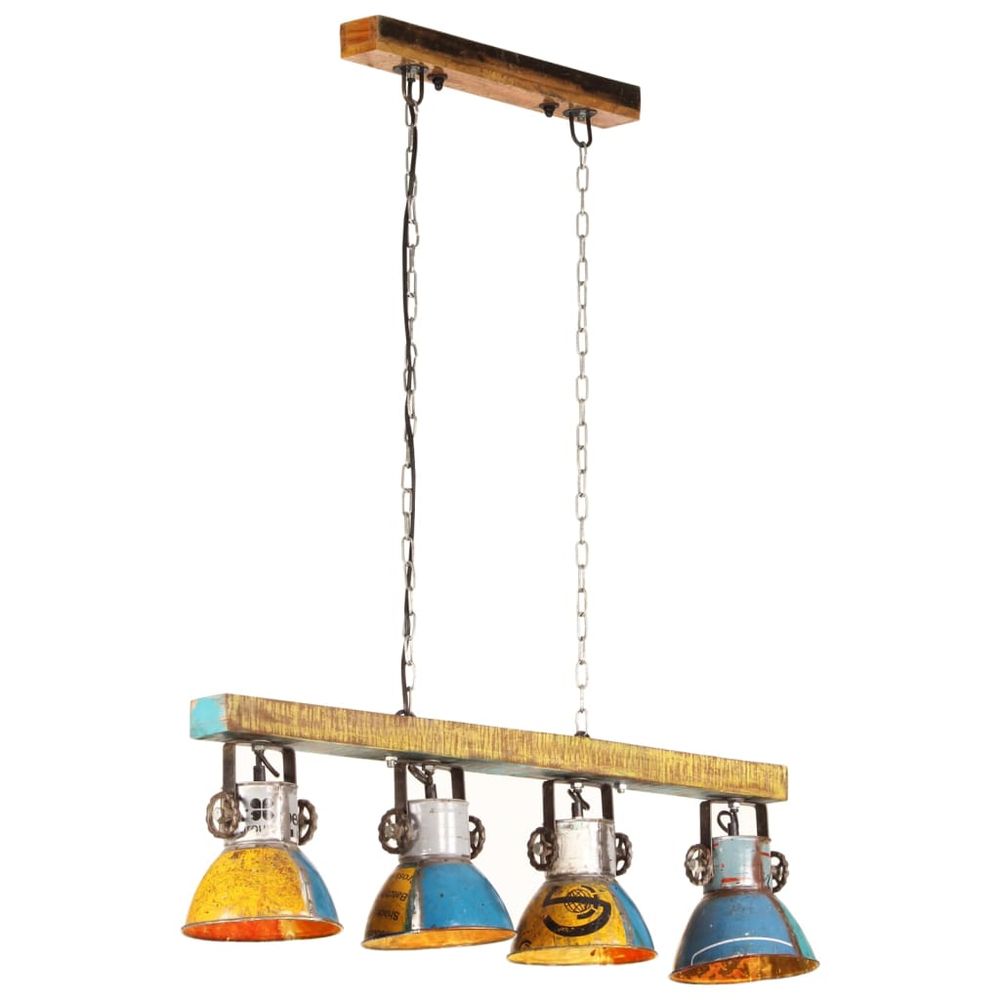 Multicolour E27 Industrial Ceiling Light with 4 lamps