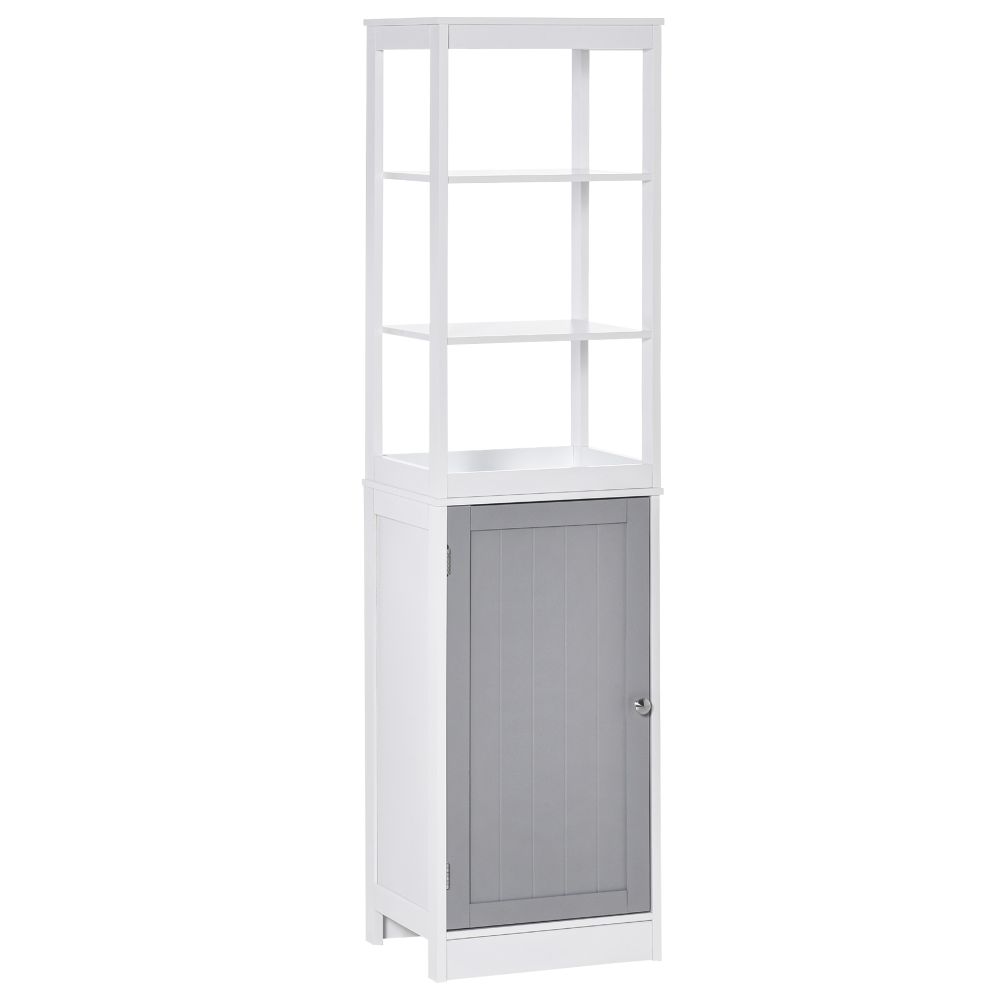 Kleankin Tall Bathroom Storage Cabinet Organiser - White
