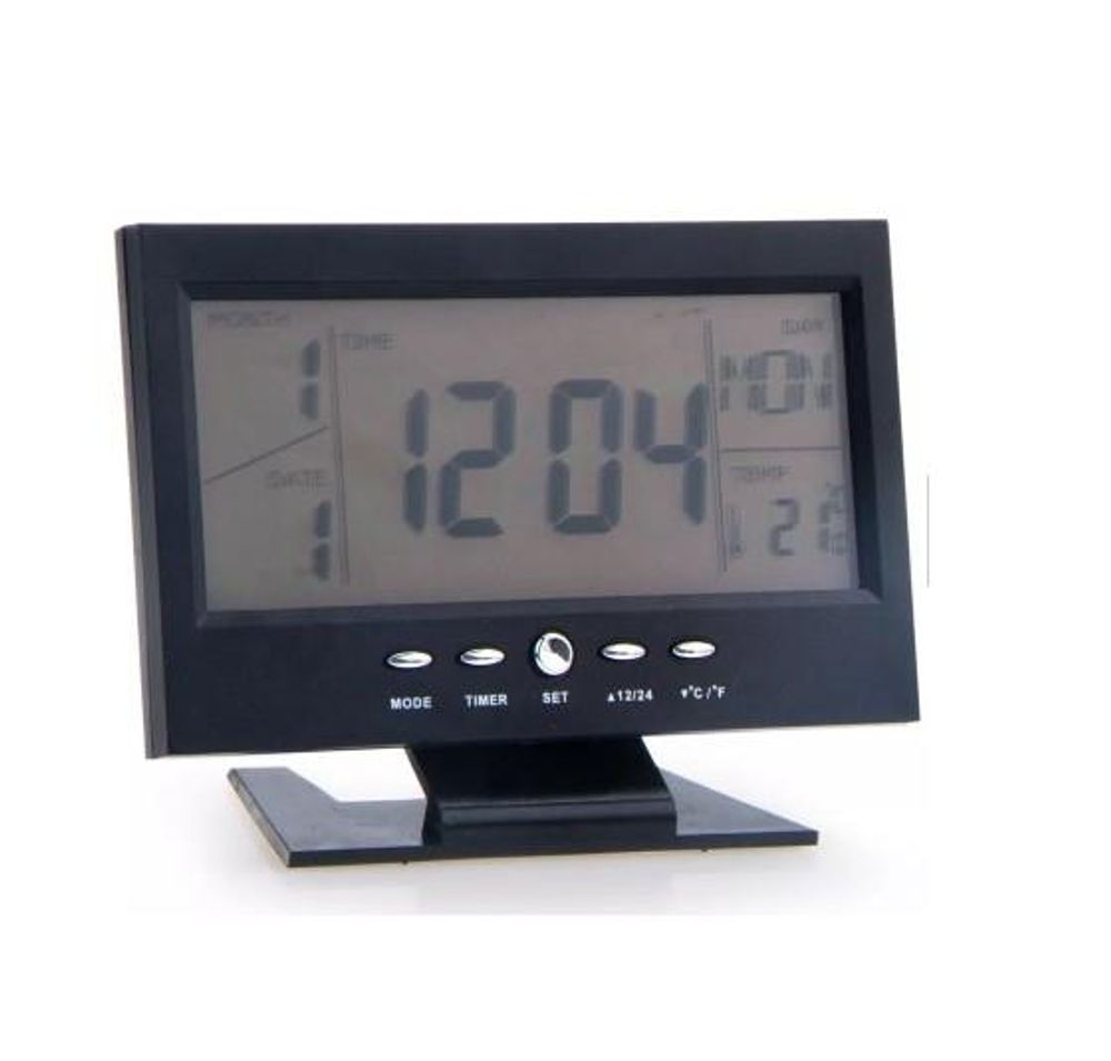 Kadio Grey Digital Voice control LCD Alarm Clock - DS-8082G