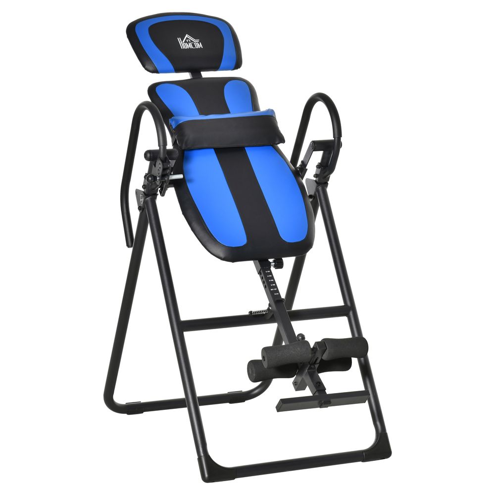 Homcom Foldable Gravity Inversion Table with Ankle Cushions