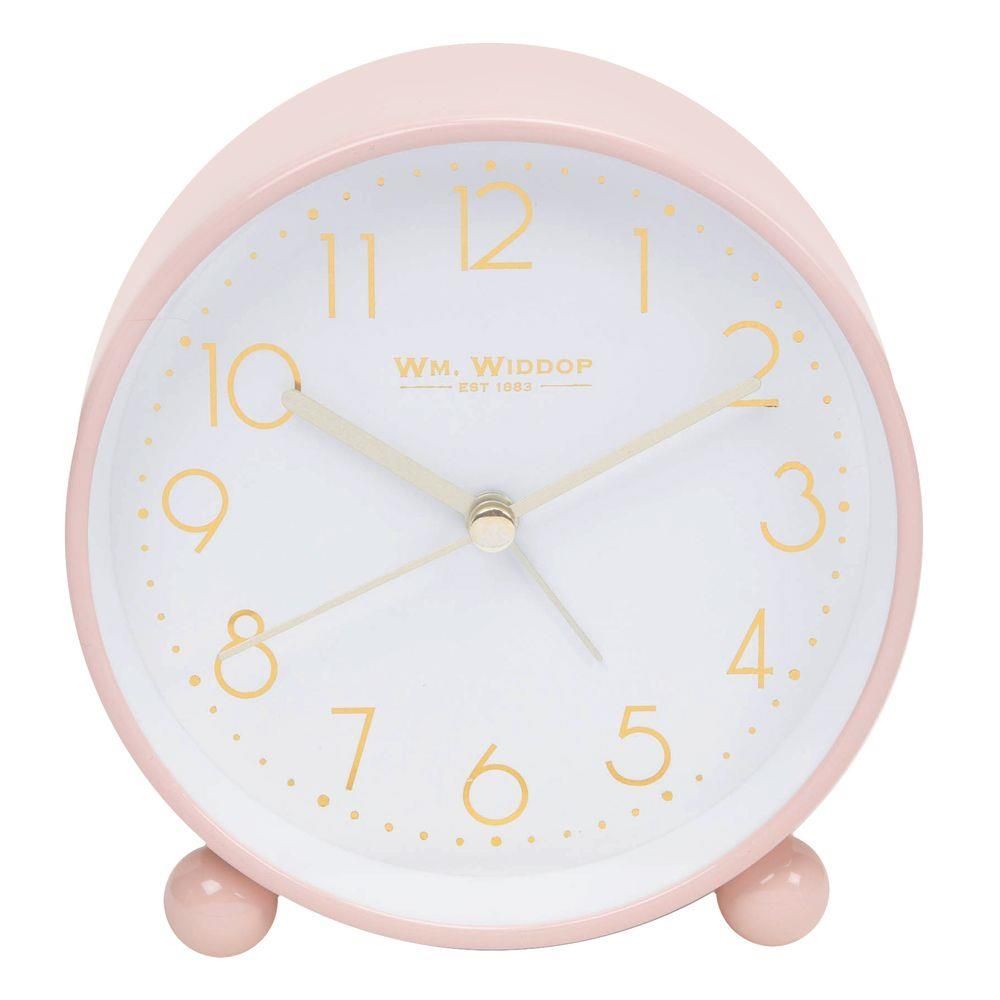 William Widdop Blush Pink Metal Alarm Clock - 5175Bl