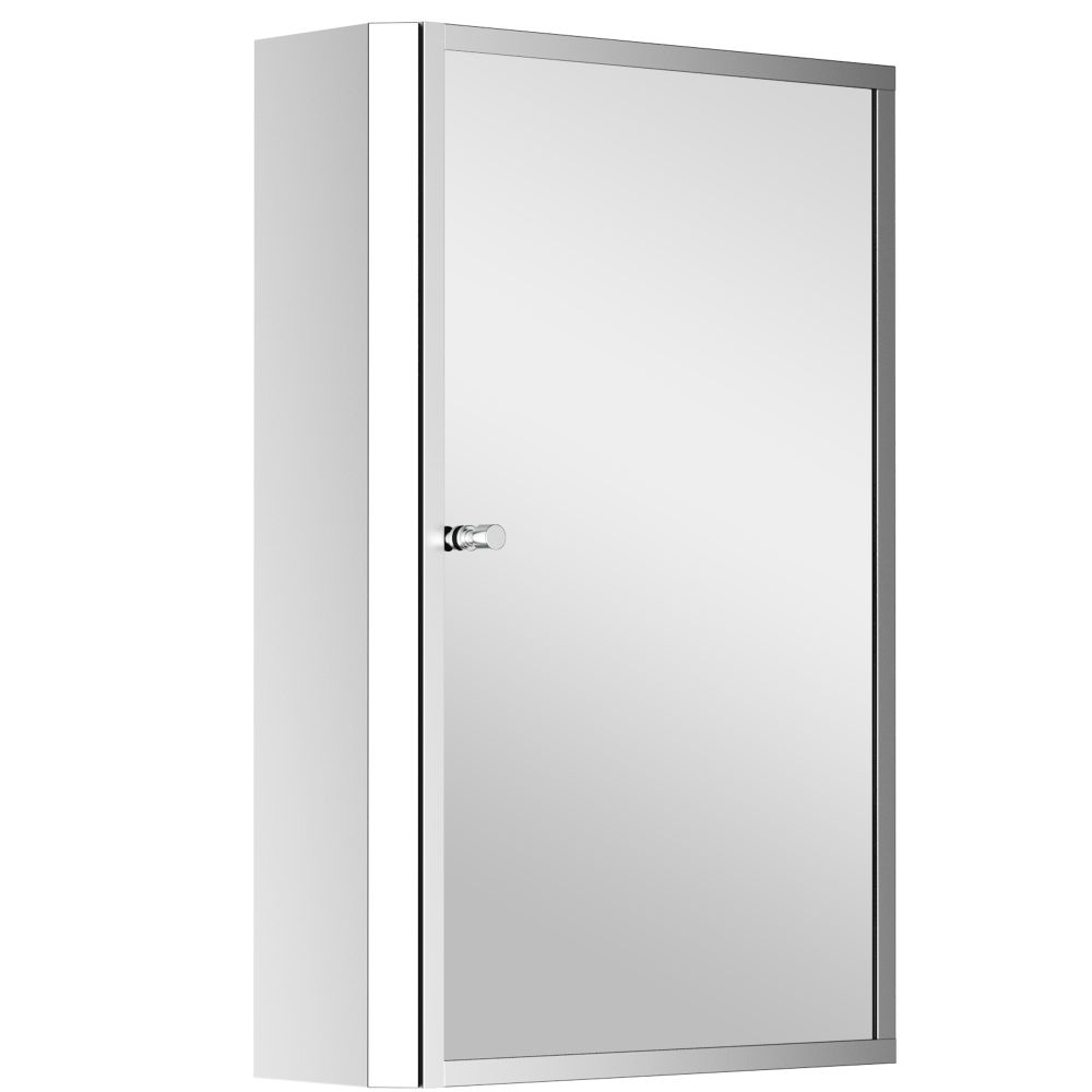 Homcom Stainless Steel Bathroom Cabinet with Mirror