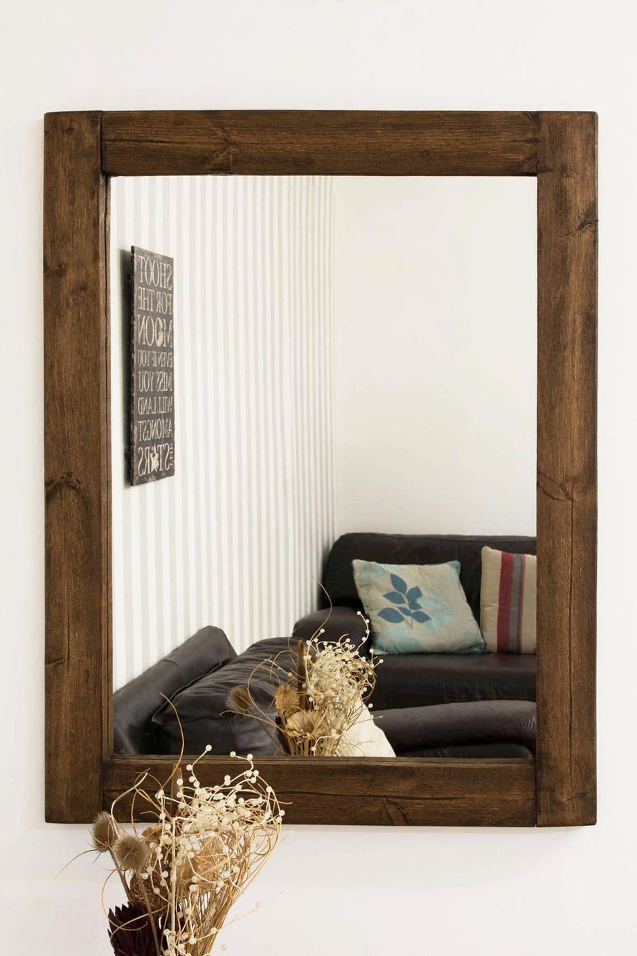 Natural on sale wood mirror