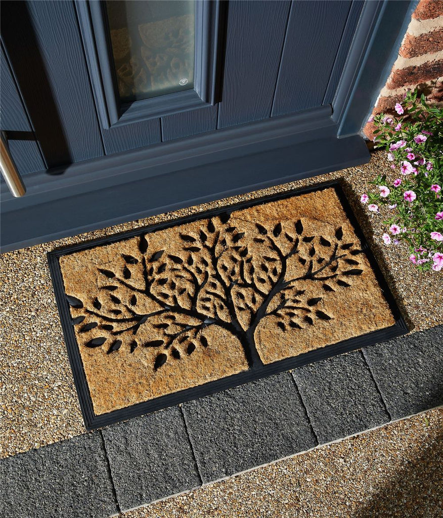 Chadderton Tree Design Non-Slip Rubber Doormat - 40cm x 70cm