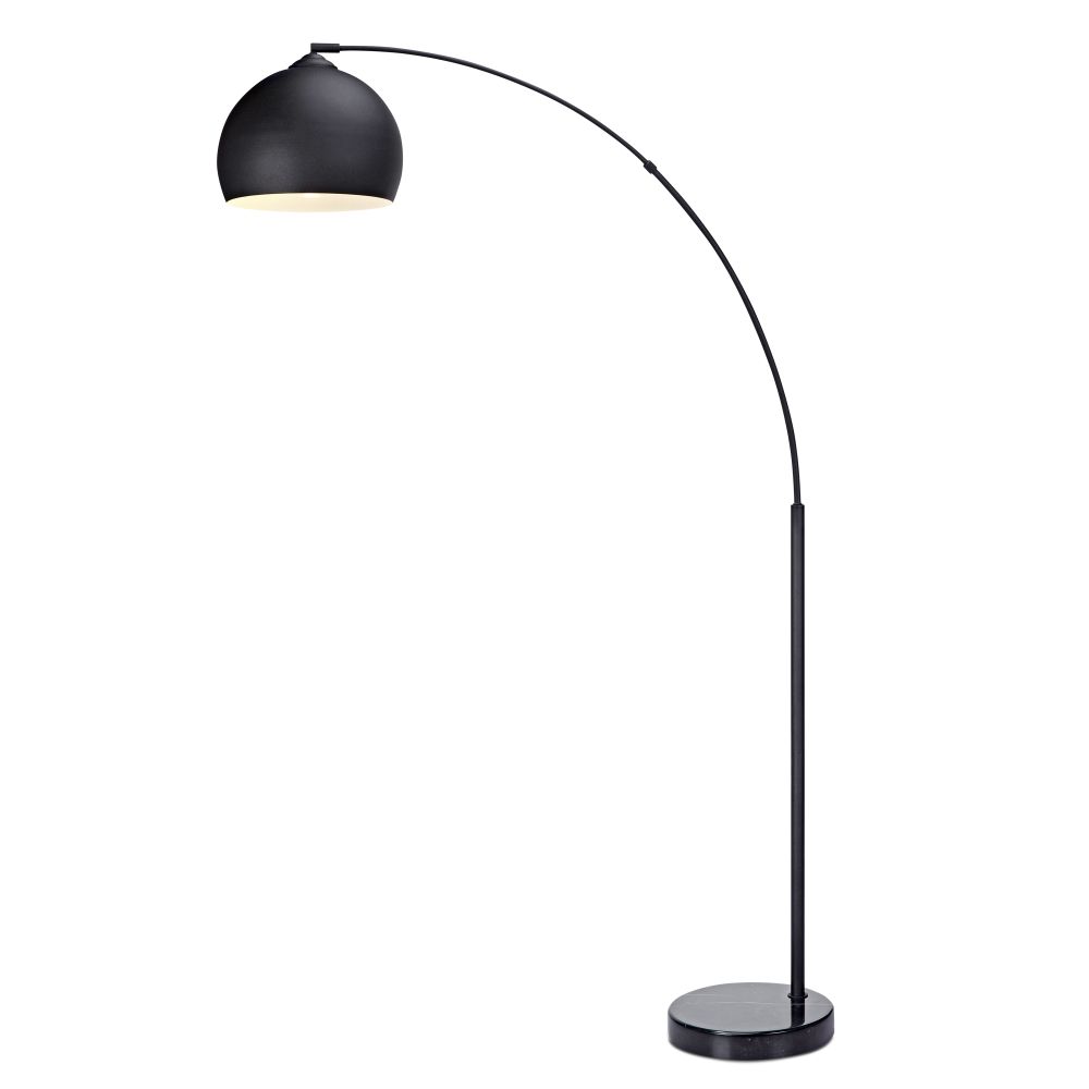 Arquer Modern LED Arc Curved Floor Lamp - Black