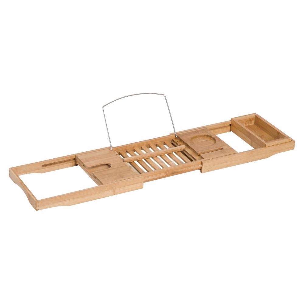 Homcom Extendable Wooden Bath Tray - Bamboo