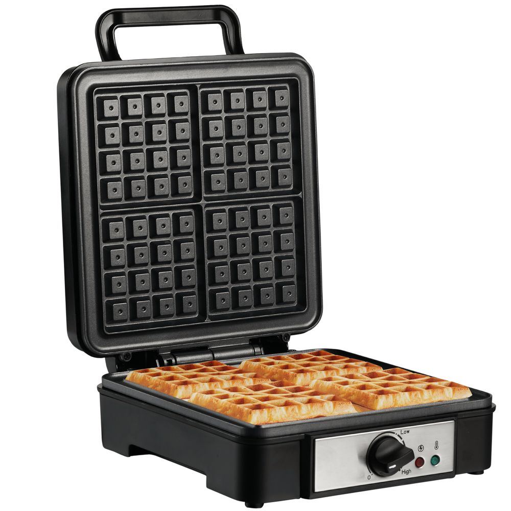 4 Slice Mini Waffle Maker with Deep Cooking Plate - 1200W