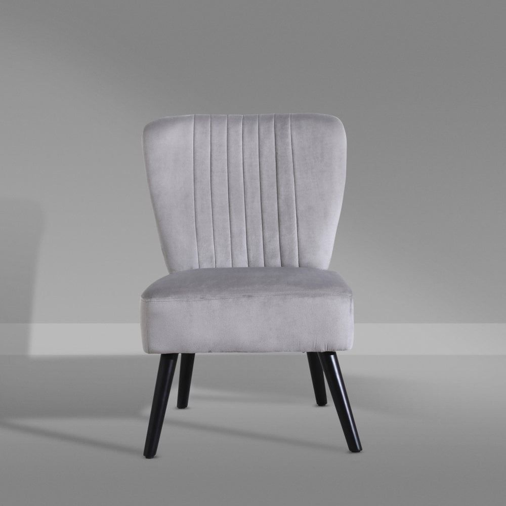 Crushed Velvet Shell Accent Chair - Various Colours