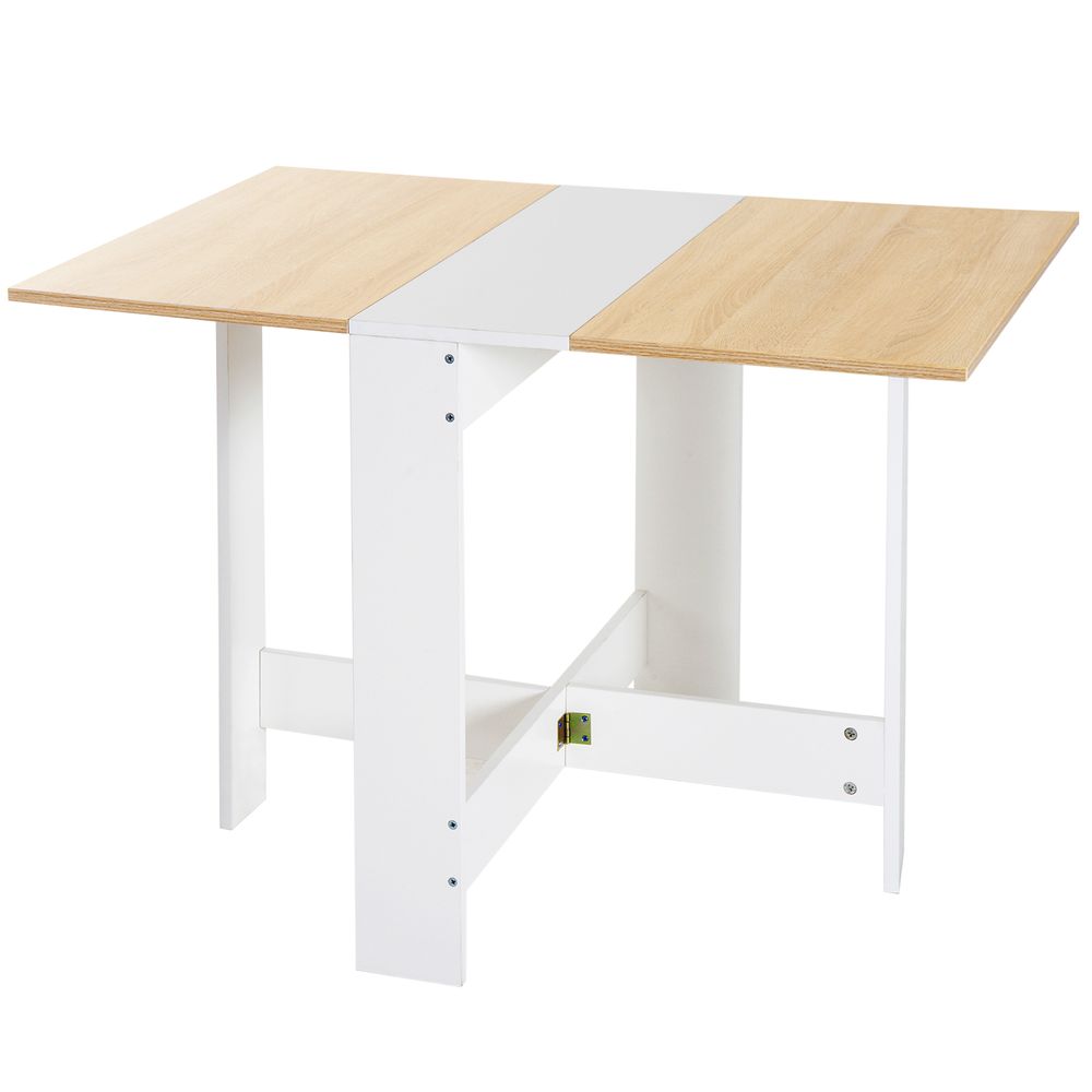 Drop Leaf Table for Dining Space - Oak & White