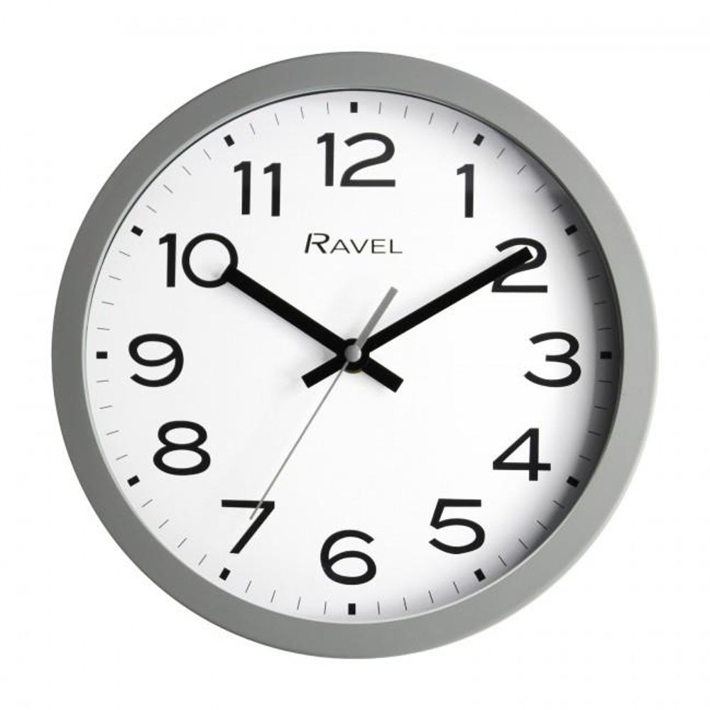 Ravel 25cm White Dial Grey Wall Clock - R.WC.25.13