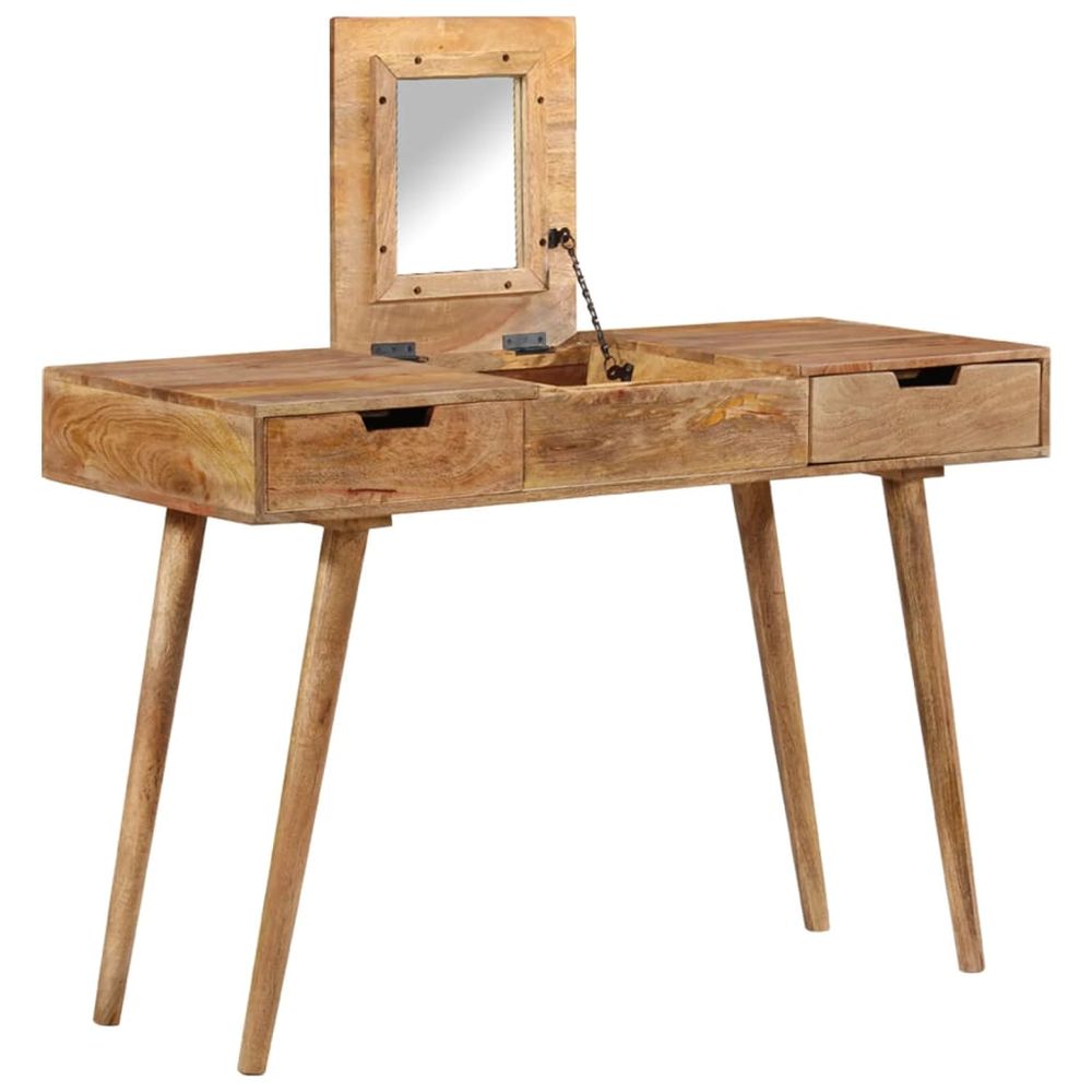 Rustic Distressed Solid Mango Wood Dressing Table