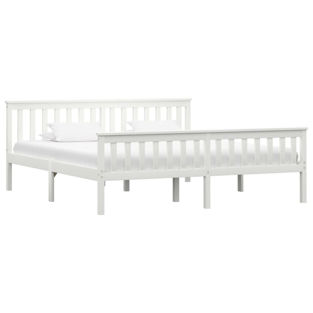 White Solid Pine Super King-Size Bed Frame - 180cm x 200cm