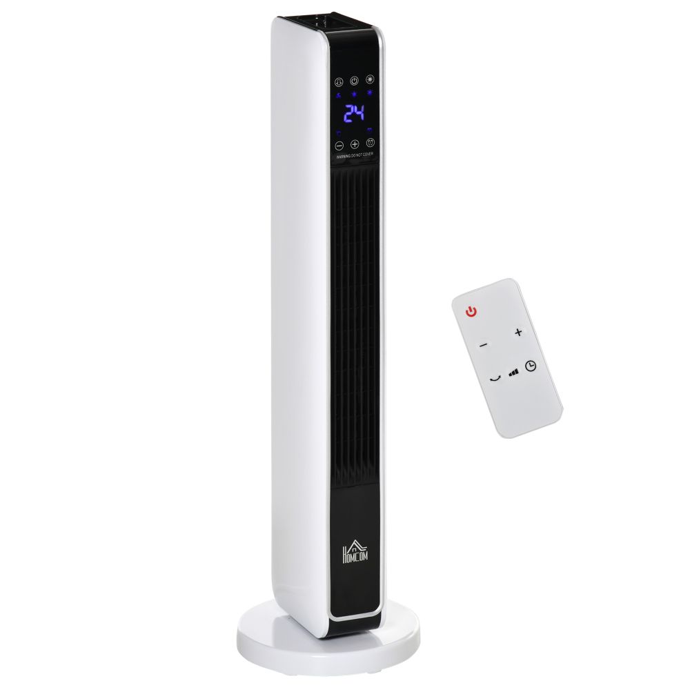 1000W/2000W Oscillating Ceramic Tower Heater - with Remote