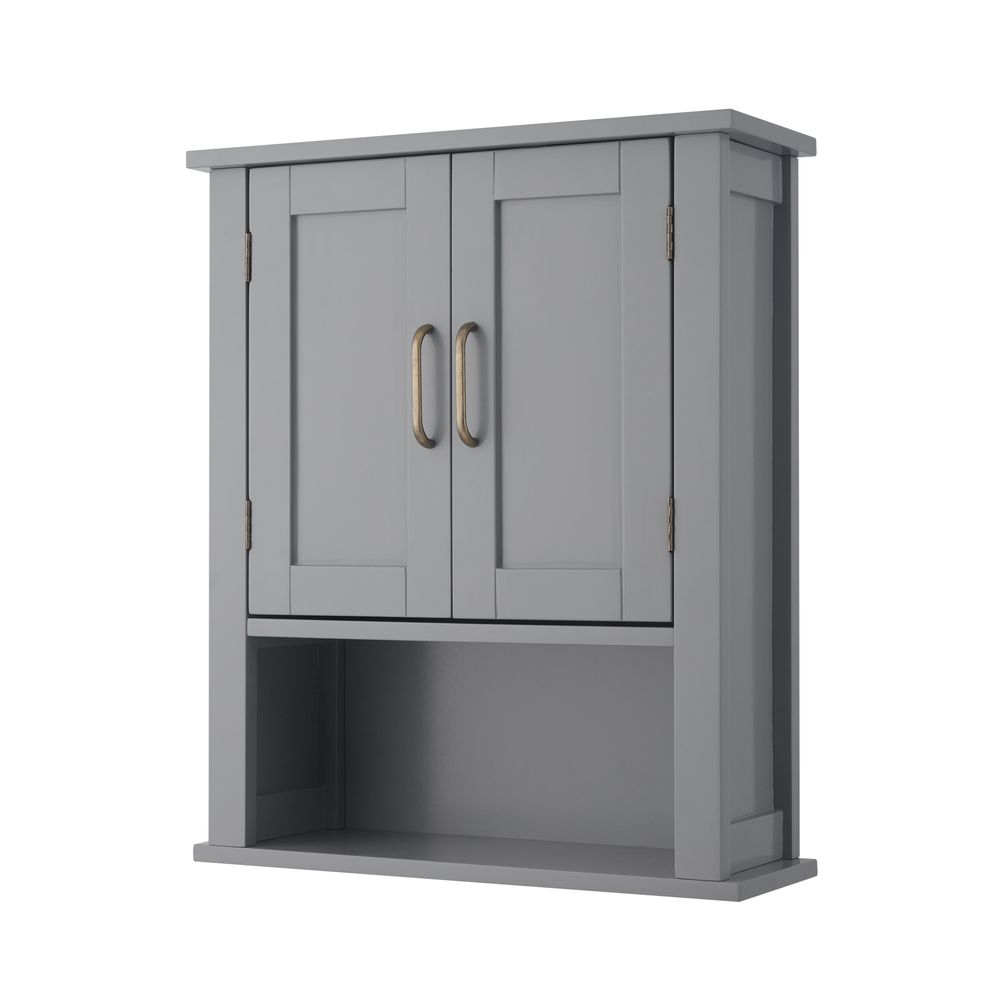 Mercer Grey Wooden Bathroom Medicine Wall Storage Cabinet