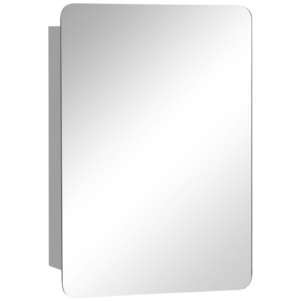 Steel Frame Wall Mounted Bathroom Cabinet with Sliding Mirror Door