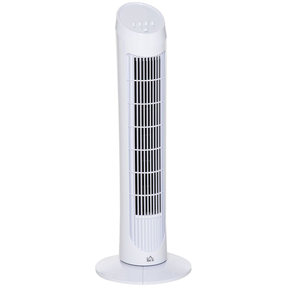 Homcom 30" Tower Fan with Noise Reduction - White