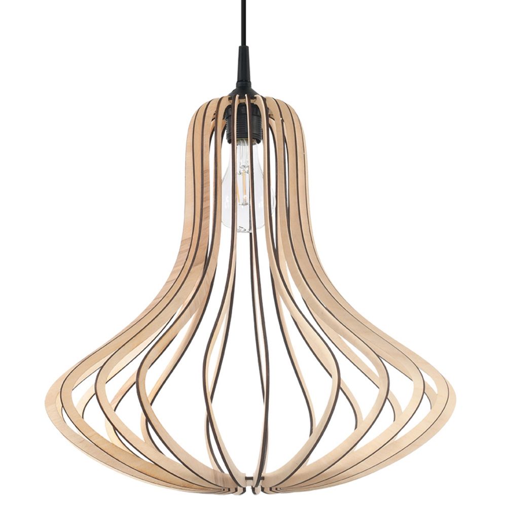 Scandinavian Design Wood Pendant Light - E27
