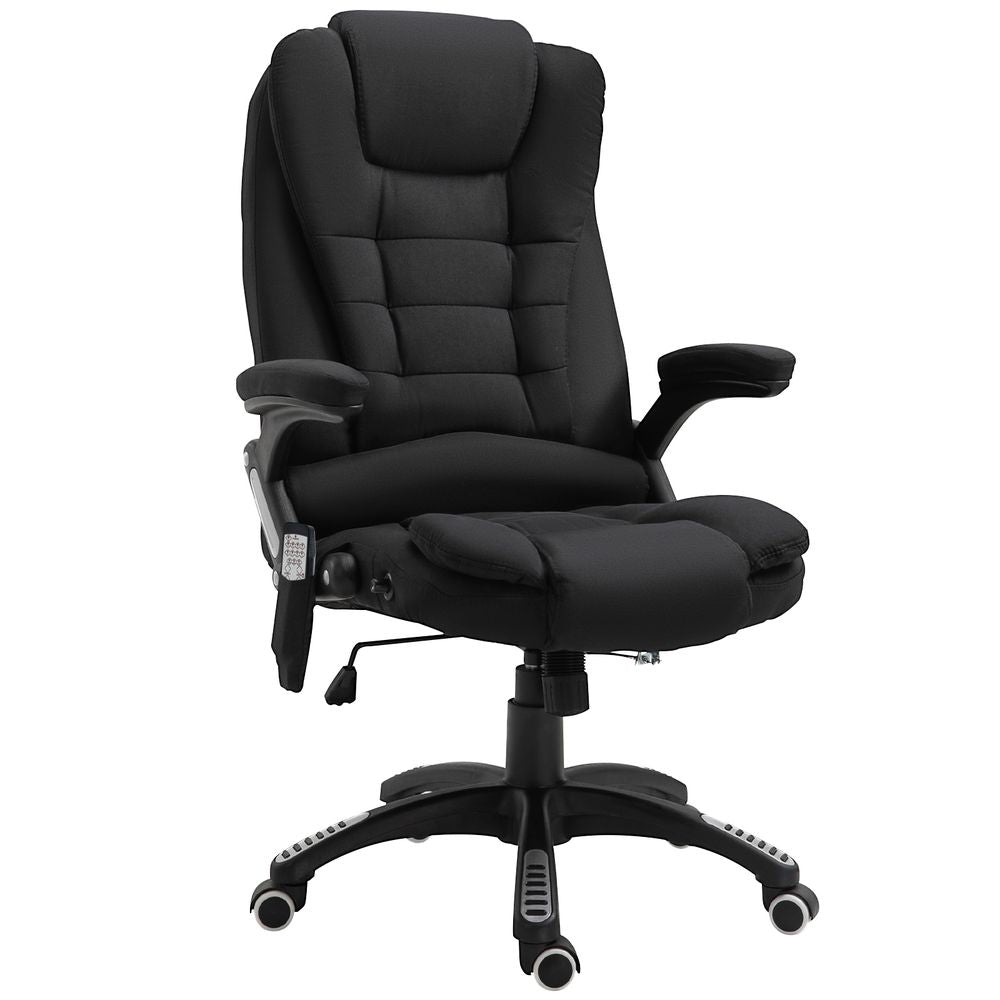 Black Executive Reclining Desk Chair with Heating & Massage