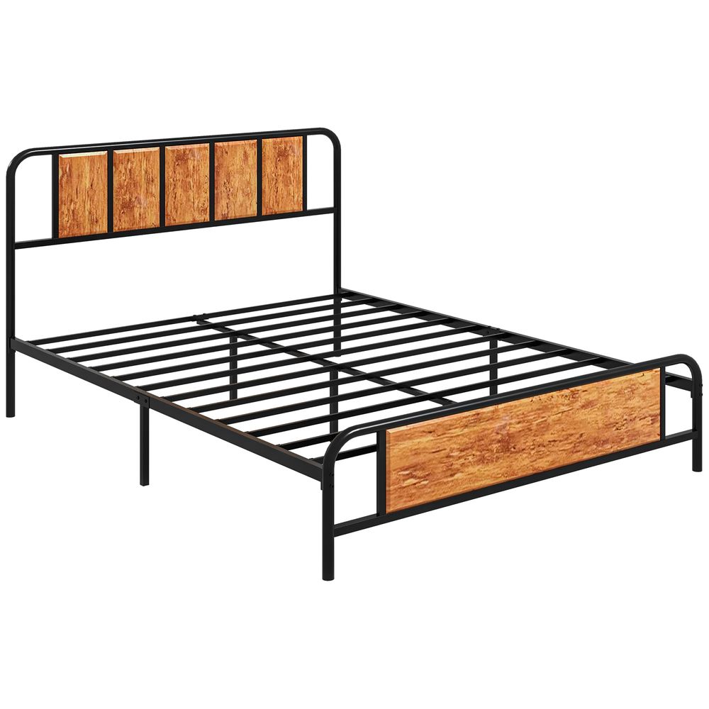 Metal King Size Bed Frame with Headboard - 160cm x 207cm