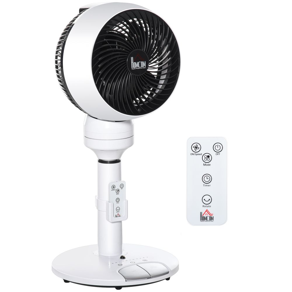 Black and White Air Circulator Fan with 3 Speeds & Oscillation