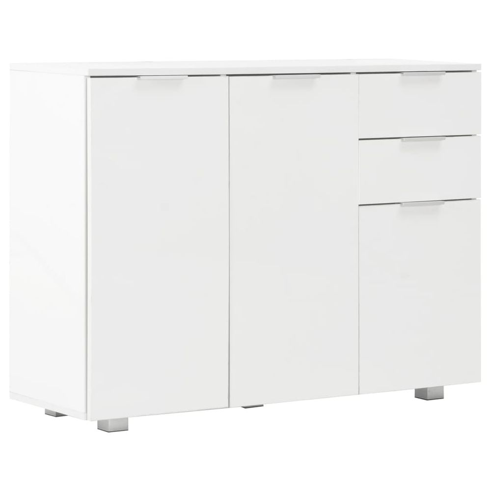High Gloss White Sideboard - 107cm x 35cm x 76cm